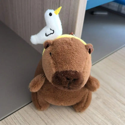 Capybara Plush Toy with Hoodie and Wings Mini Soft Stuffed Doll