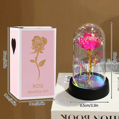 Eternal Galaxy Rose with LED Lights Romantic Gift for Valentine's Day and Wedding