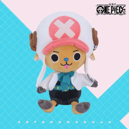 Kawaii One Piece Plush Dolls - Luffy & Chopper Soft Stuffed Toys