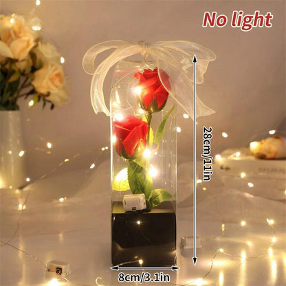 Enchanted Red Rose In Glass Dome