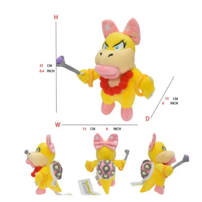 Super Mario Bros Plush Toys - Adorable Bowser Jr, Meowser & Lemmy Dolls