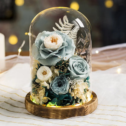 Eternal Rose Glass Dome Light Decor