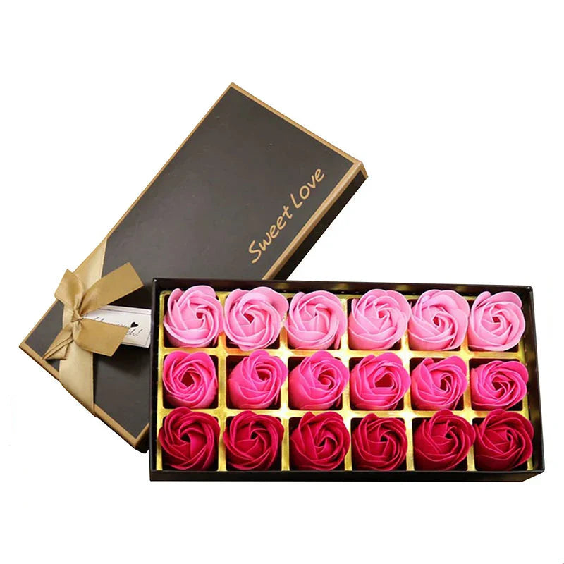 Soap Rose Scented Flower Gift Set for Home Decor and Special Occasions