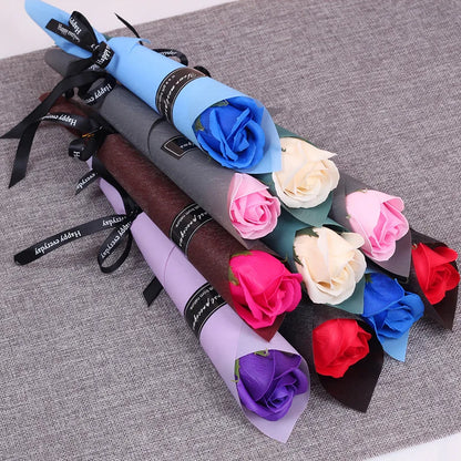 Soap Rose Bouquet Set of 10