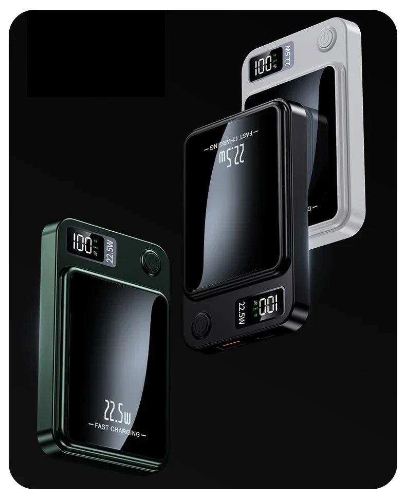 Magnetic Wireless Led Display Fast Charging Power Bank