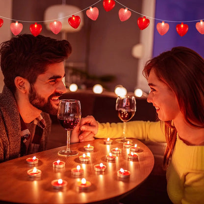 Battery Operated Heart String Lights for Valentine's Day