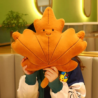 Soft Leaf Plush Pillow Decorative Cushion