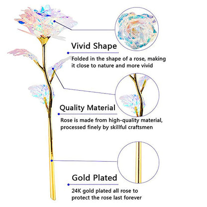 Galaxy LED Forever Rose - 5/10pcs Colorful Artificial Flowers