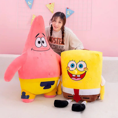 Big Size Cute SpongeBob & Patrick Star Plush Toy - Soft Hug Pillow Gift