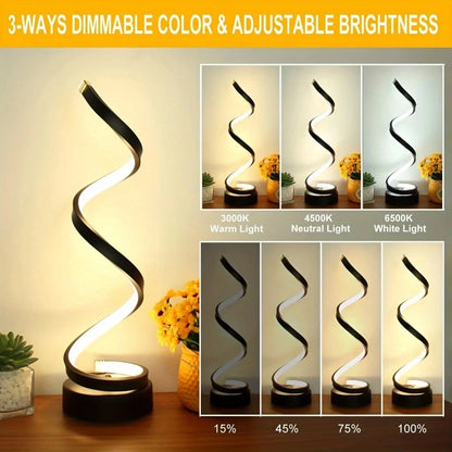 Modern Spiral Dimmable Table Lamp