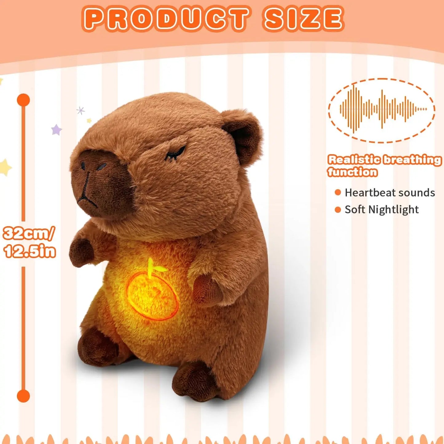 Breathing Capybara Plush Sleep Companion
