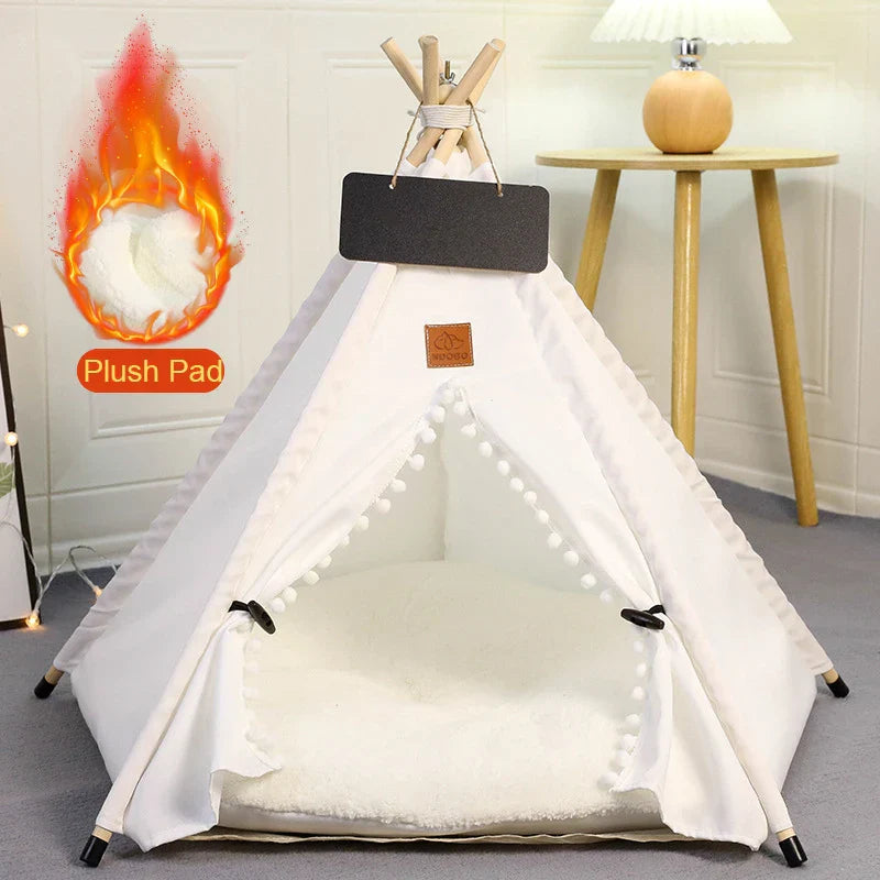 Tent with Washable Cushion Indoor Pet Bed