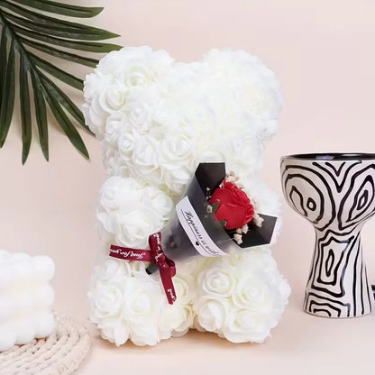 Rose Bear Hug Flower Decorative Gift for Weddings and Valentine's Day