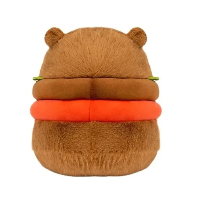 Hamburger Capybara Plush Toy Soft Cute Stuffed Animal Pillow