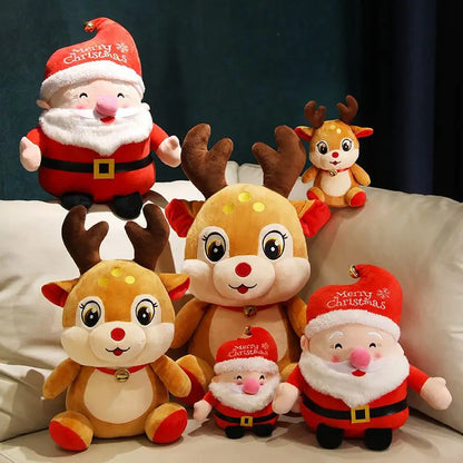 Lovely Santa Claus & Elk Plush Toys