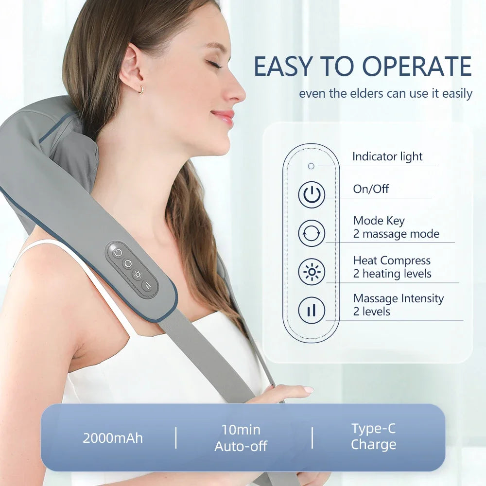 Neck & Shoulder Massager With Heat