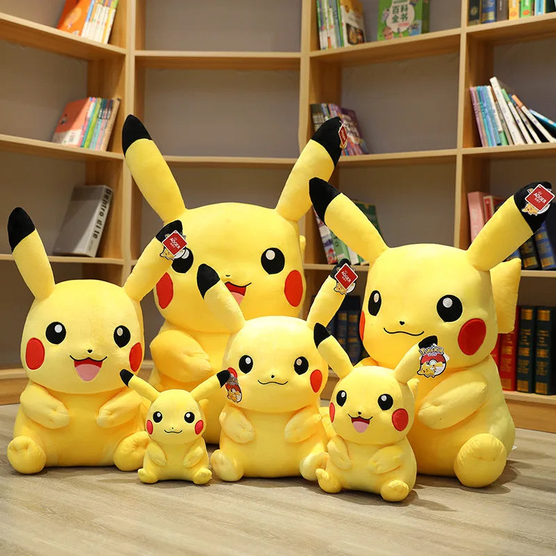 Kawaii Pikachu Plush Toy - Adorable Anime Throw Pillow for Kids & Friends