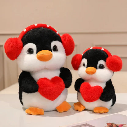 Love Penguin Plush Toy - Soft Stuffed Animal with Heart for Valentine's Day