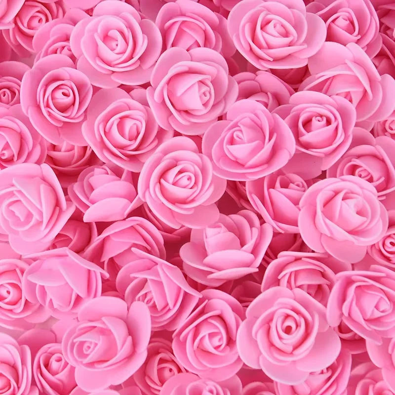 Foam Rose Heads 3.5cm - DIY Artificial Flowers for Wedding, Valentine's Day, and Home Decoration