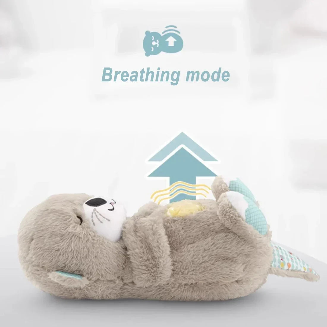 Breathing Otter Plush Toy: Soothe Baby with Lights & Sounds