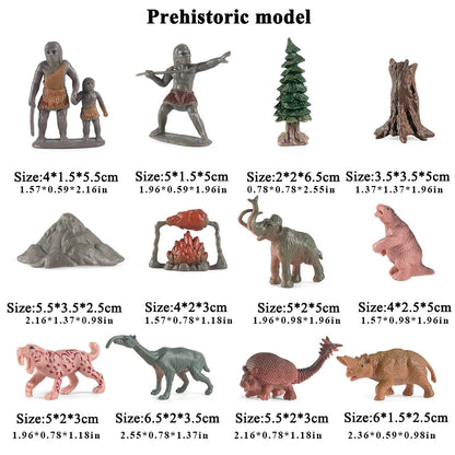 Montessori Miniature Lion Shark Horse Dinosaur Animals Model Set Action Figures
