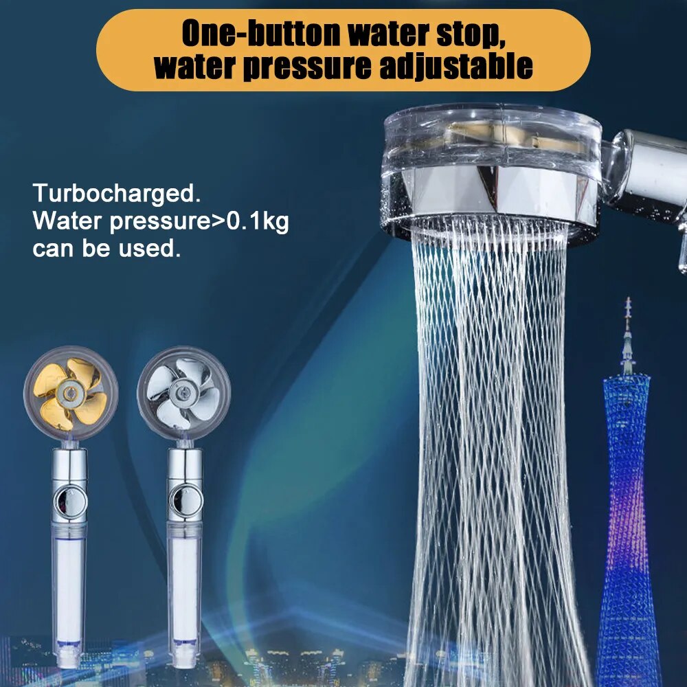 Turbocharged Rotating Shower