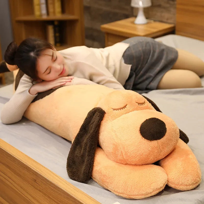 Giant Soft Dog Plush Long Body Pillow