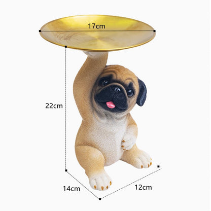 Pug Butler Statue
