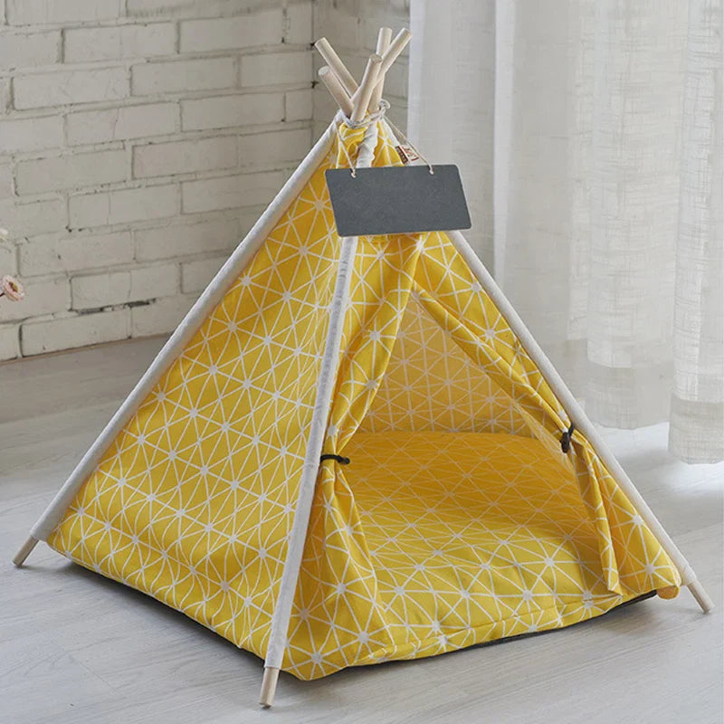 Tent with Washable Cushion Indoor Pet Bed
