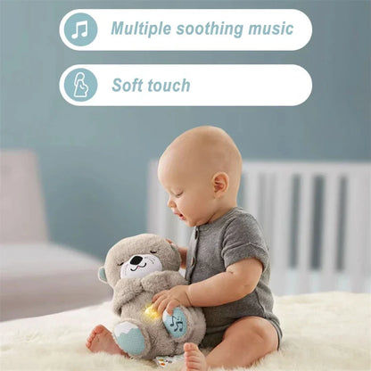 Breathing Bear Soothing Plush Toy with Music & Light for Baby Sleep