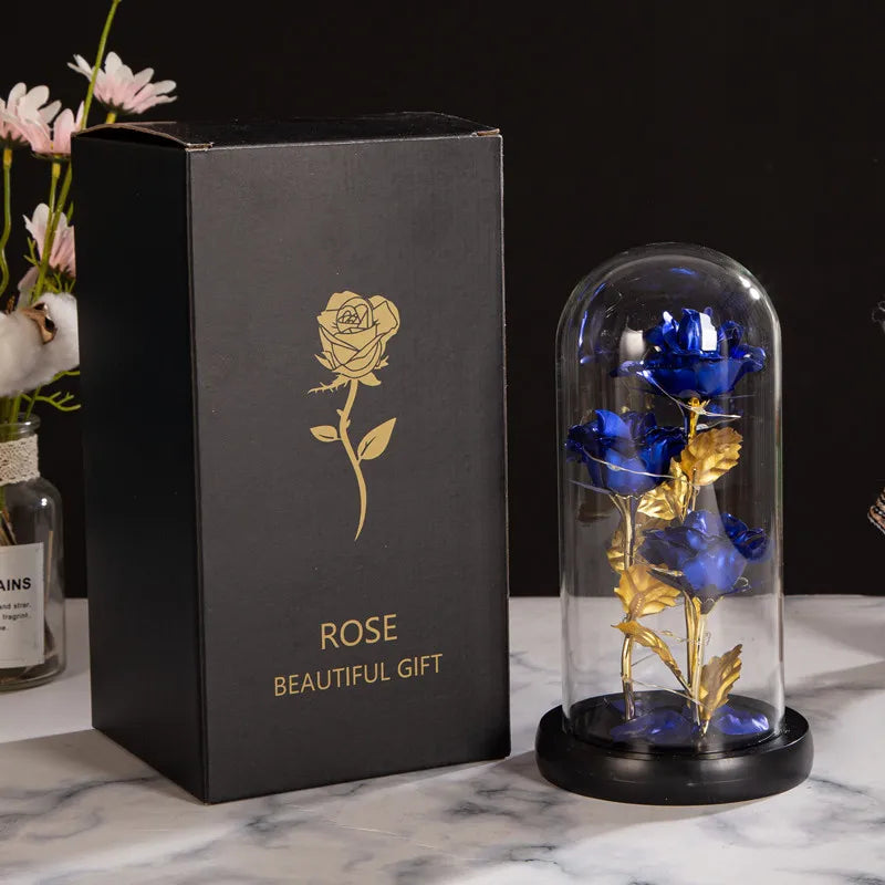 Glass Dome LED Rose - Romantic Gift for Women