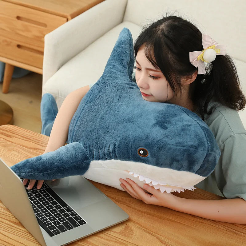 Simulated Shark Plush Toy - Super Soft Cartoon Pillow for Kids' Decor