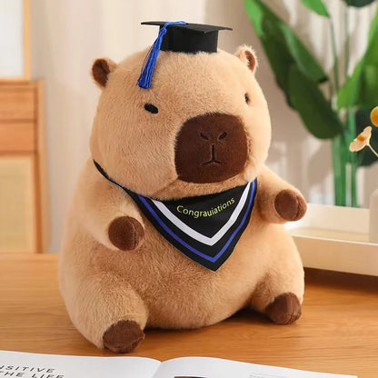 Graduation Capybara Plush Toy - Cute Doctor Doll Gift for Graduates