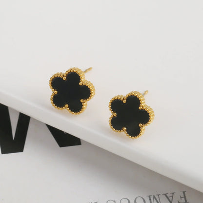 Gold Plated Five Leaf Flower Adjustable Bracelet