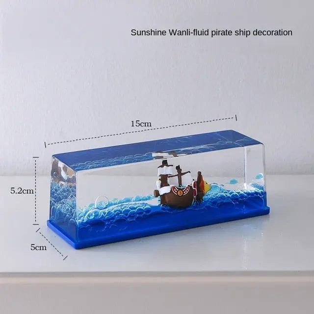 Cruise Ship Decoration Toy Fluid Drift Bottle Titanic Creative Ship