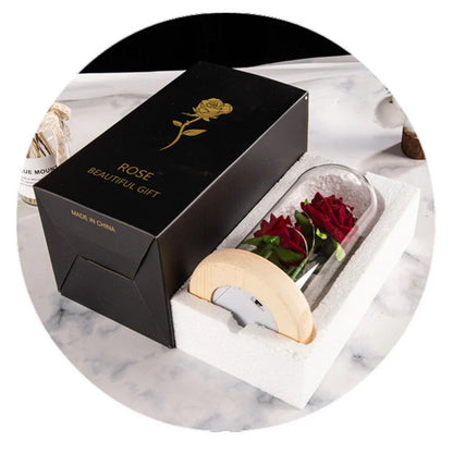 LED Galaxy Three Rose Glass Dome Ornament