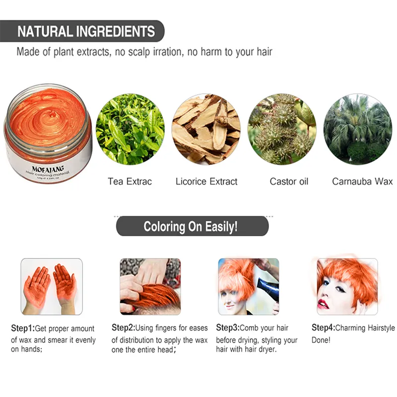 2 In 1 Stylish And Temporary Color Hair Wax