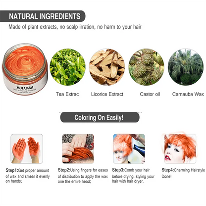 2 In 1 Stylish And Temporary Color Hair Wax