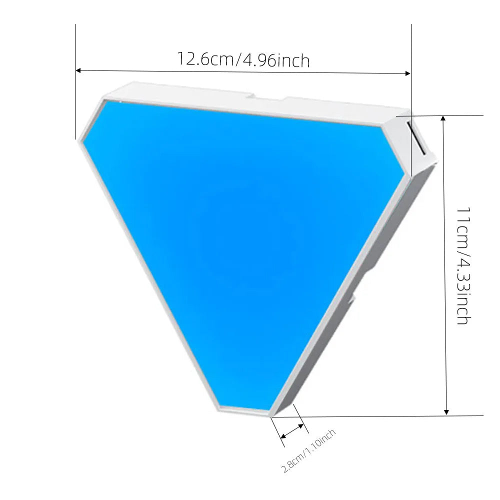 RGB Triangular Quantum Wall Lamp with Music Sync