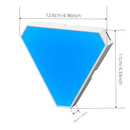 RGB Triangular Quantum Wall Lamp with Music Sync