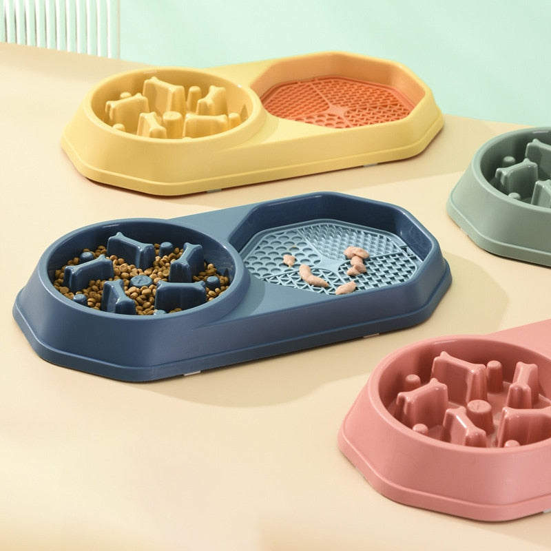 Dual Slow Feeder & Lick Mat Bowl
