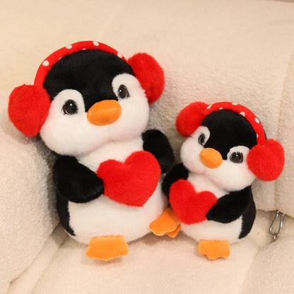 Love Penguin Plush Toy - Soft Stuffed Animal with Heart for Valentine's Day