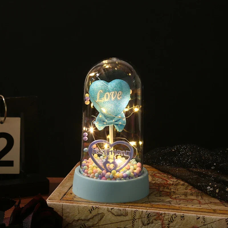 Eternal Galaxy Rose with LED Lights Romantic Gift for Valentine's Day and Wedding