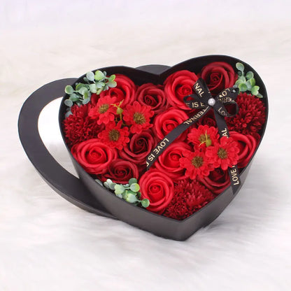 Heart-Shaped Rose Gift Box Foam Artificial Roses for Valentine's Day and Special Occasions