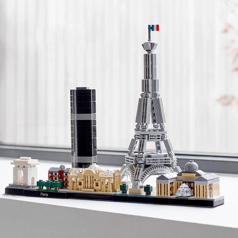 694PCS Arc De Triomphe Eiffel Tower Architecture Pairs Building Blocks
