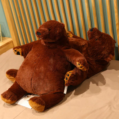 Soft Brown Teddy Bear Plush Pillow 40cm