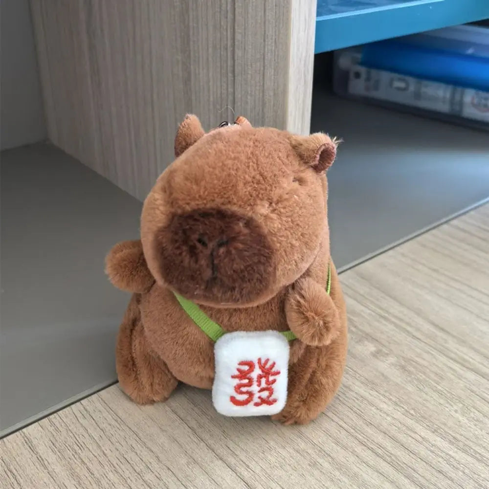 Capybara Plush Toy with Hoodie and Wings Mini Soft Stuffed Doll