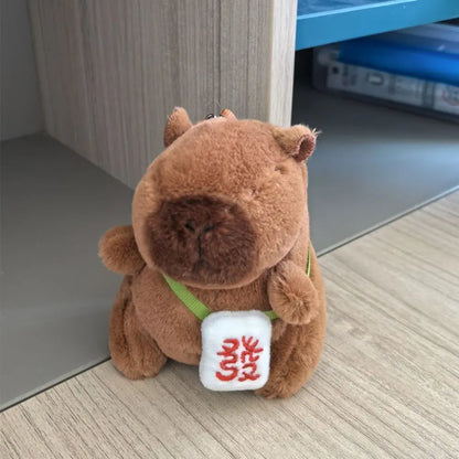 Capybara Plush Toy with Hoodie and Wings Mini Soft Stuffed Doll