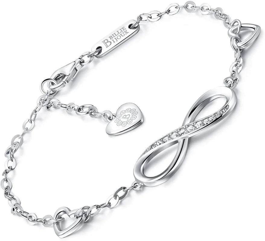 Infinity Endless Love Symbol Charm Adjustable Bracelet