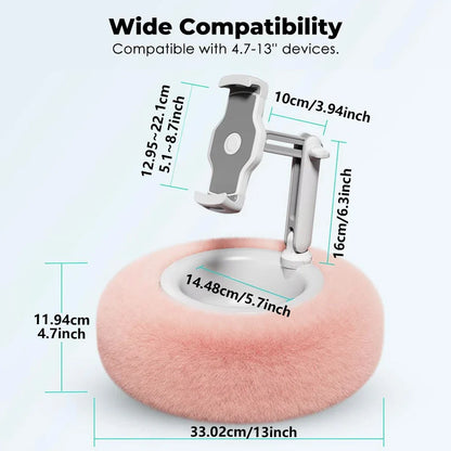 Adjustable Plush Pillow Tablet & Phone Stand For Live Streaming & Video Chat